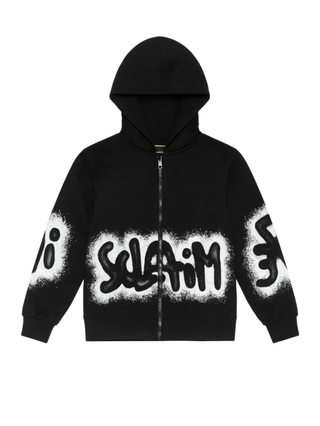 Disclaimer felpa bambino con zip e cappuccio nero 58620 NERO DISCLAIMER