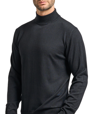 Yes Zee maglia lupetto misto lana nero M862-HL00 0801 YES-ZEE