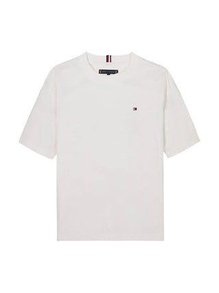Tommy Hilfiger T-shirt bambino manica corta in jersey bianco