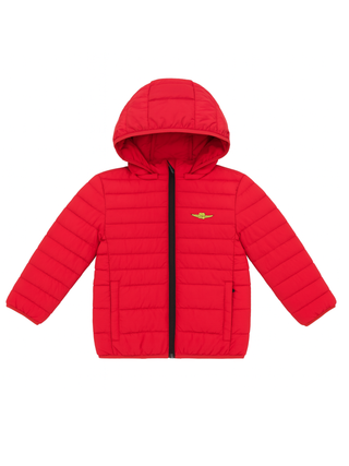 Aeronautica Militare giubbino imbottito bambino con cappuccio rosso 252AB0001A R04 AERONAUTICA MILITARE