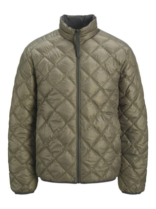 Jack&Jones giubbino imbottito reversibile verde grigio 12282608 VOLCANIC ASH JACK&JONES 