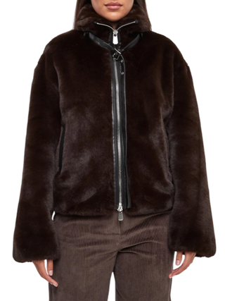 Pinko pelliccia ecologica Estebana marrone 106013-A1ZM M28 PINKO 