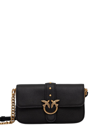 Pinko borsa Love One Slouchy Baby in pelle nero 105353-A2OX Z99Q PINKO 