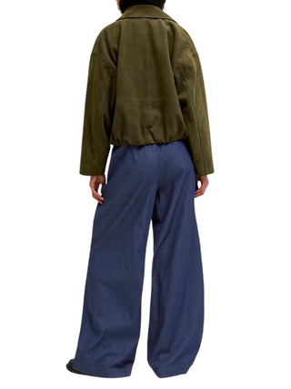 Jjxx jeans donna wide leg con pinces lavaggio scuro