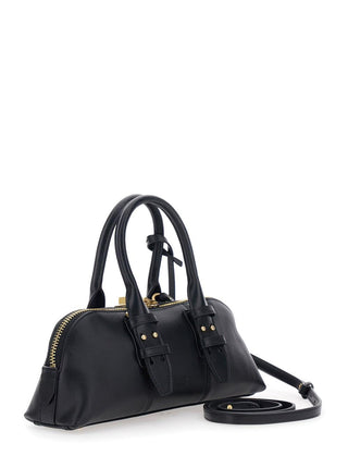 Pinko borsa Bowling Bag in pelle nero