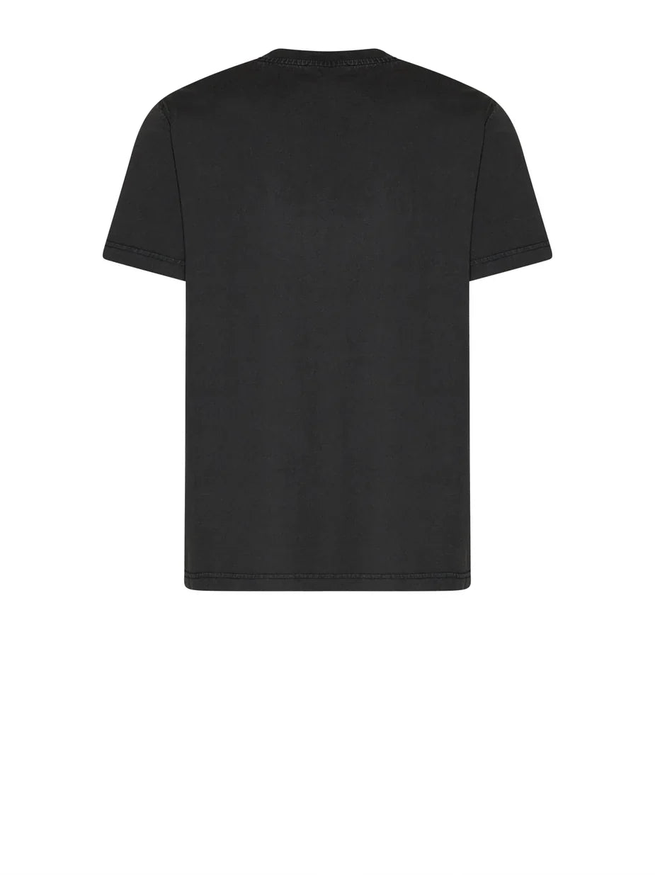 John Richmond T-shirt uomo Supamin con logo strass nero