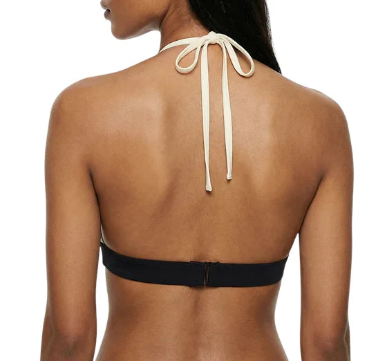 Calvin Klein bikini top triangolo donna con logo nero