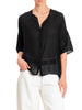 Vicolo camicia donna misto seta nero