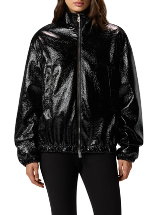 blasa bomber jersey effetto vernice 106024-A2YG Z99 PINKO 