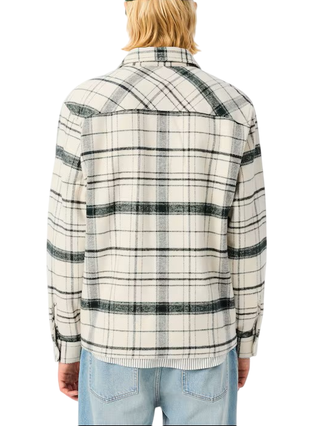 Lacoste camicia uomo in fantasia check panna verde CH5099 6CG LACOSTE 