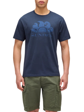 Sundek T-shirt uomo manica corta con logo blu