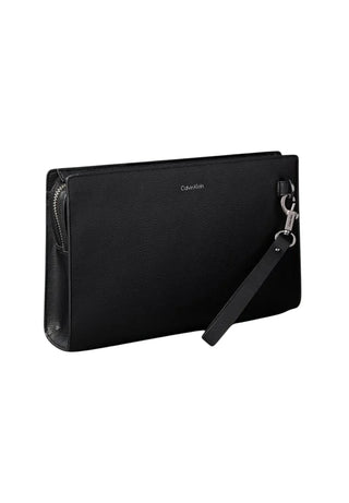 Calvin Klein pochette uomo in ecopelle saffiano nero