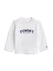 Tommy Hilfiger T-shirt manica lunga con logo bianco