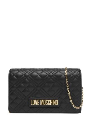 Love Moschino borsa a tracolla in ecopelle trapuntata nero oro JC4079PP0N-LA0 000 MOSCHINO LOVE 