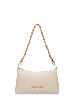 Love Moschino borsa in ecopelle con manico gioiello ecrù