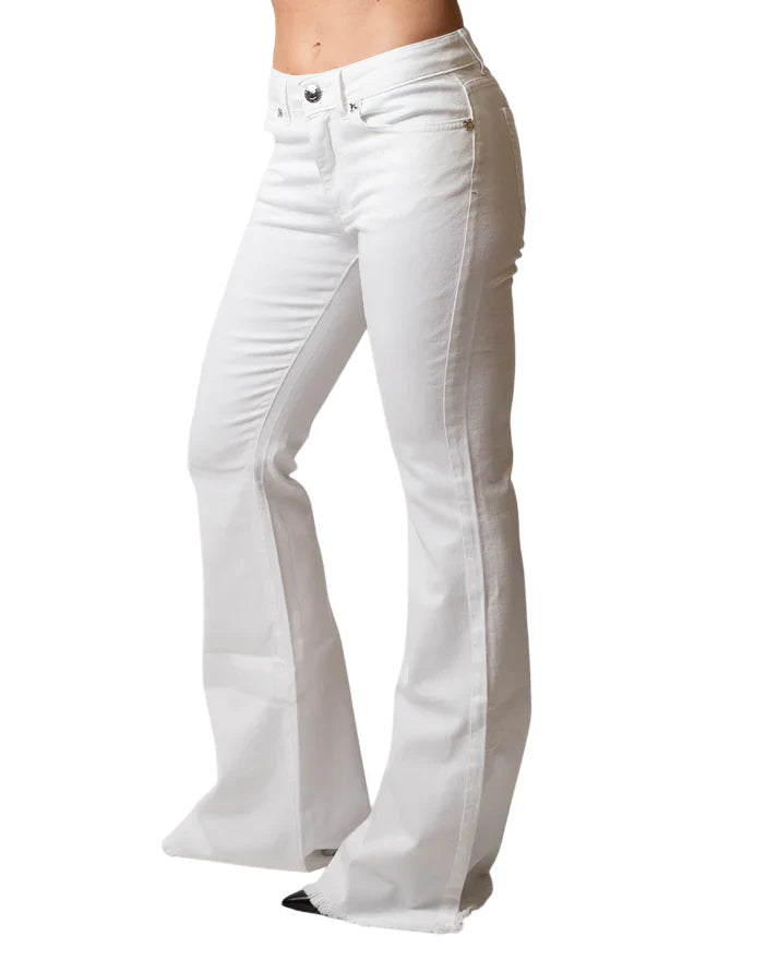 John Richmond jeans a zampa donna Kannawi bianco