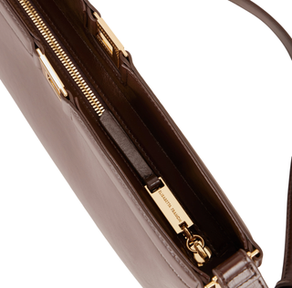 Elisabetta Franchi borsa in ecopelle con dettaglio logato marrone
