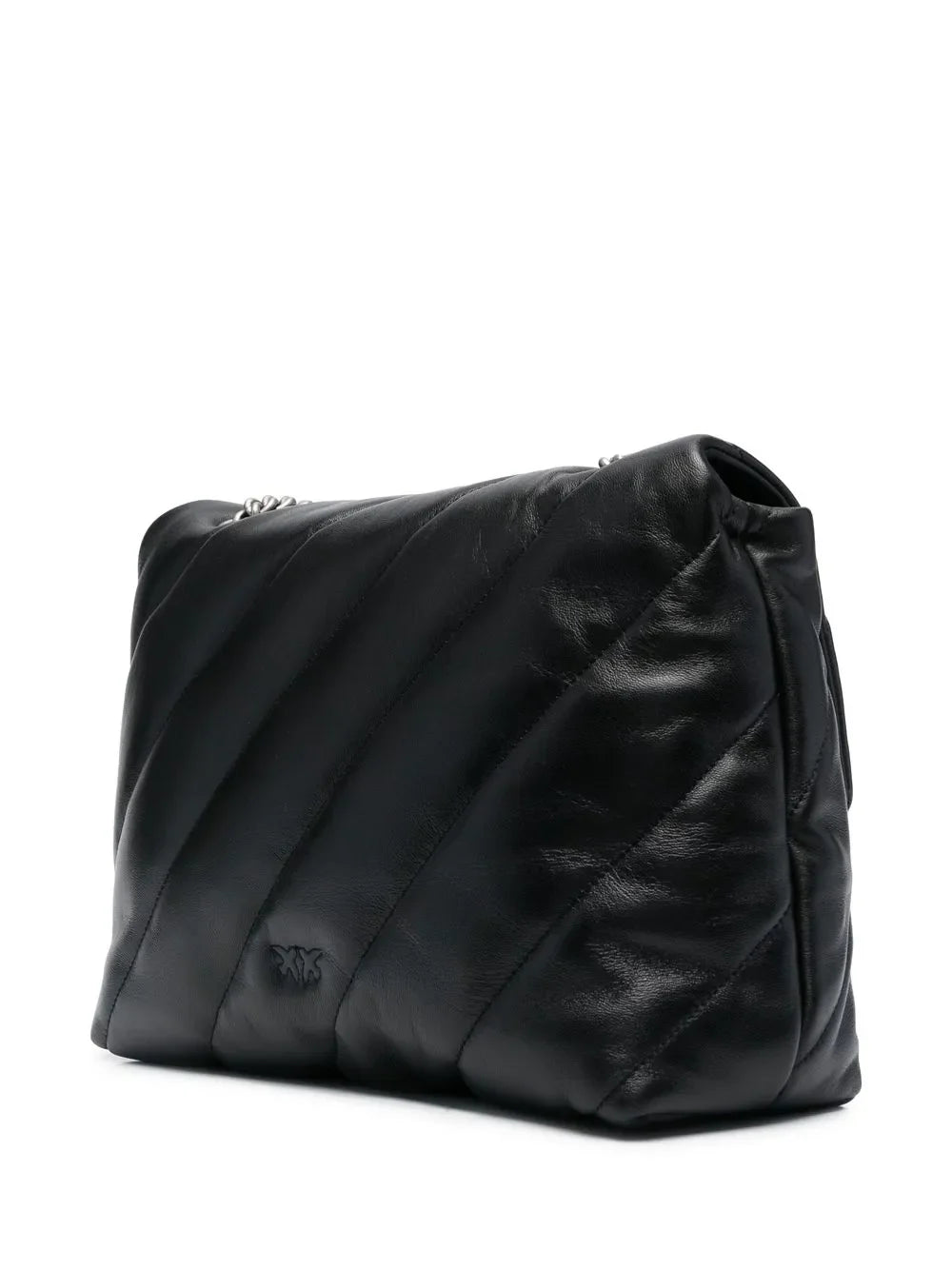 Pinko borsa Love Big Puff Maxi Quilt in pelle trapuntata bianco argento