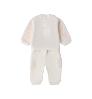 iDo completo neonata in tessuto teddy panna 4F095 0115 iDO