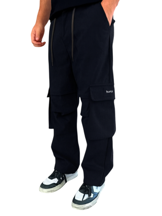 Disclaimer pantaloni cargo in velluto nero 55363 NERO DISCLAIMER 