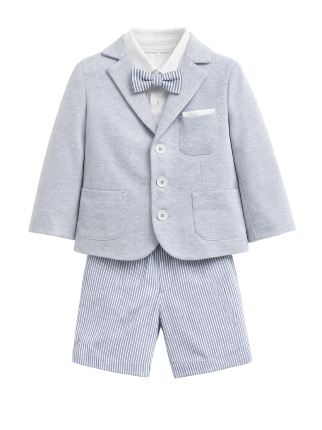 Colori Chiari completo elegante neonato giacca camicia bermuda celeste