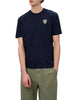 Blauer T-shirt manica corta uomo Faxon blu