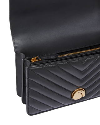 Pinko borsa Love Bag One Mini in pelle trapuntata nero oro