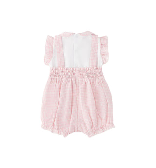 iDo pagliaccetto neonata in fantasia a quadretti rosa bianco