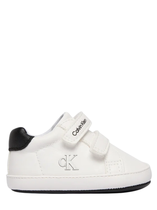 Calvin Klein scarpette neonato con velcro bianco