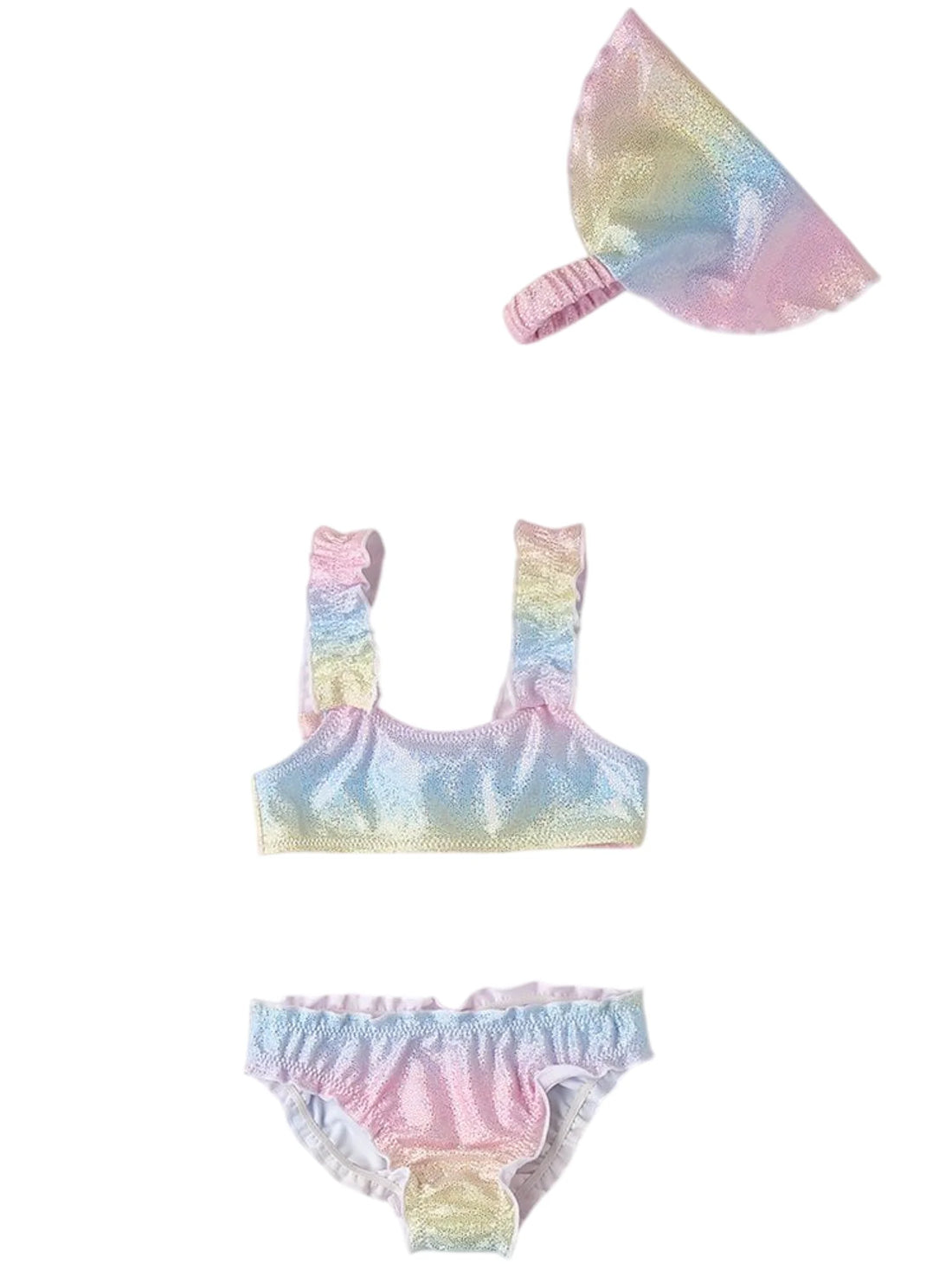 iDo bikini bambina top slip bandana fantasia multicolor