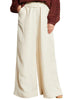 Jc Sophie pantaloni palazzo Leaf misto lino beige chiaro
