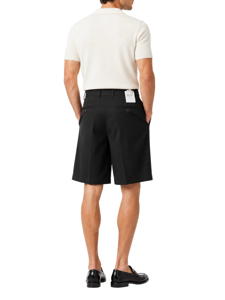 Alta Tensione bermuda uomo con pinces wide leg nero