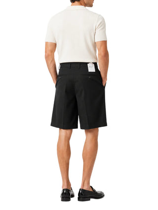 Alta Tensione bermuda uomo con pinces wide leg nero