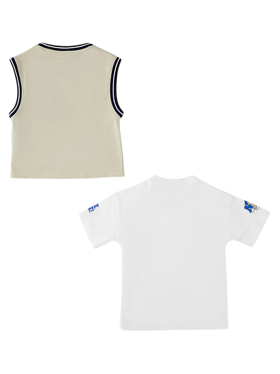 iDo 2 T-shirt bambino bianco beige