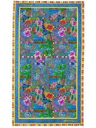 4giveness telo mare in microfibra fantasia Denim Mexican multicolor