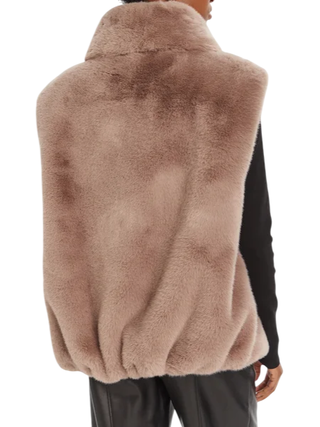 Pinko gilet in ecopelliccia Deyn tortora 105107-A2WN D01 PINKO 