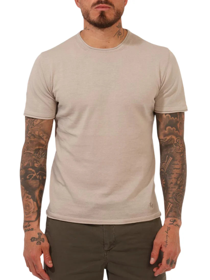 Yes Zee maglia uomo in cotone beige
