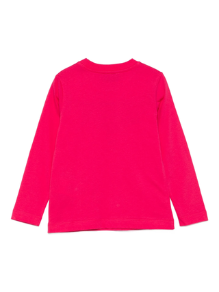 Moschino T-shirt bambina manica lunga fucsia HTO00J-LAA10 50541 MOSCHINO