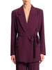 Vicolo giacca blazer con cintura color prugna