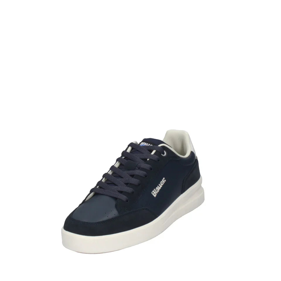 Blauer sneakers uomo Kyoto in pelle e suede blu
