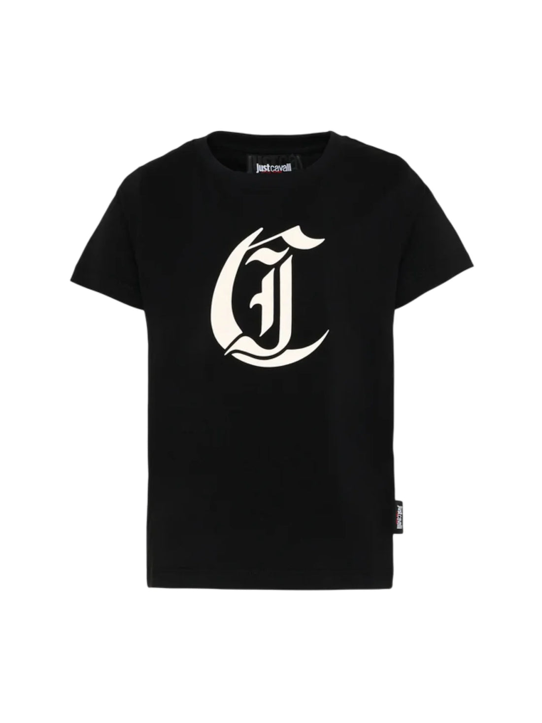 Just Cavalli T-shirt unisex bambino con logo nero