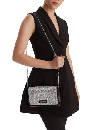 Love Moschino borsa a tracolla con applicazioni gioiello nero