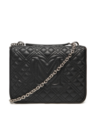 Love Moschino borsa a spalla in ecopelle trapuntata nero argento JC4000PP0N-LA0 00B MOSCHINO LOVE 