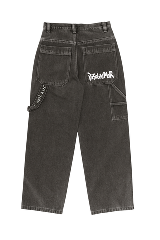 Disclaimer jeans uomo gamba larga lavaggio grigio 55146 NERO DENIM DISCLAIMER