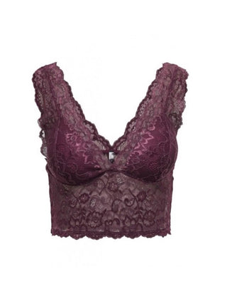 Only bralette in pizzo Chloe borgogna