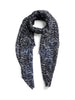 Pieces sciarpa donna in fantasia nero bianco