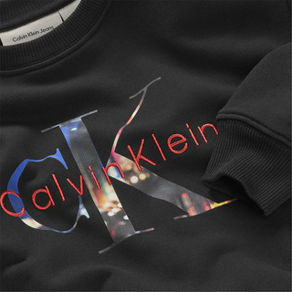 Calvin Klein Jeans felpa bambino con logo nero IB0IB02562 BEH Calvin Klein Jeans