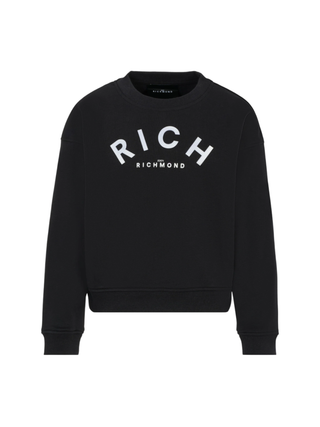 John Richmond felpa bambino con logo nero RBA25237FE BLACK John RICHMOND 