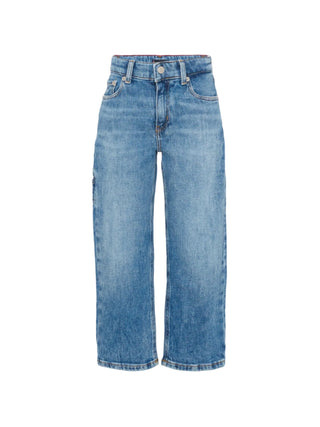 Tommy Hilfiger jeans bambino Heritage flag baggy lavaggio medio