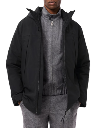 Lacoste giubbino imbottitto uomo con cappuccio nero BH5095 031 LACOSTE 